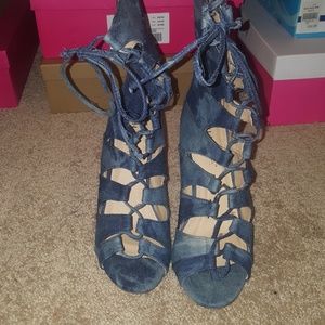 Multishade Denim Booties